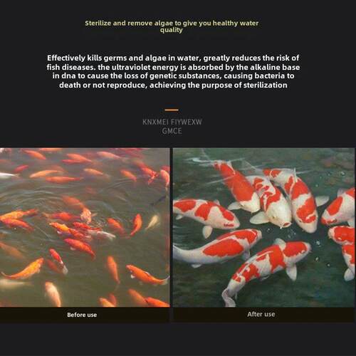 松宝双管水族鱼池鱼缸UV杀菌灯潜水式消毒紫外线除绿除藻灭菌净水