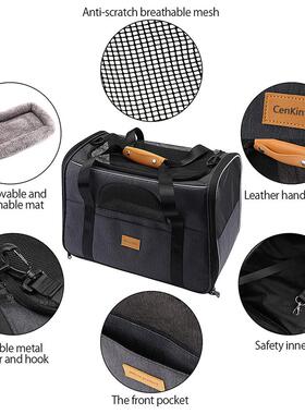 Cat Carrier Soft Dog Carrier Foldable Portable Dog Bag Pet