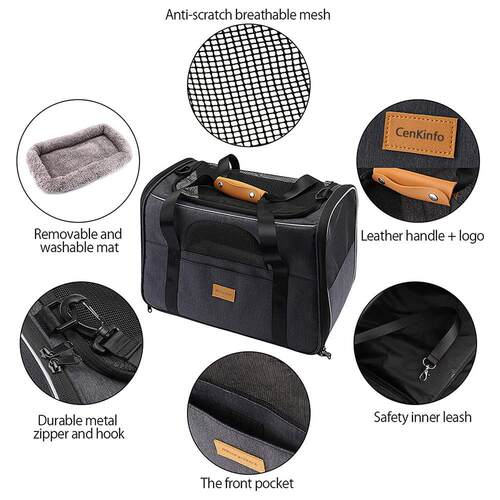 Cat Carrier Soft Dog Carrier Foldable Portable Dog Bag Pet