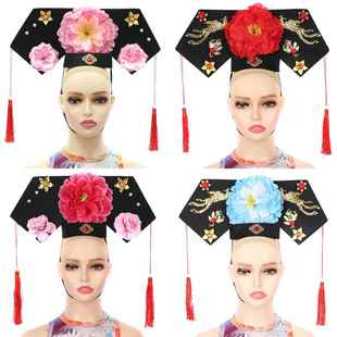 格格帽大人清朝皇后头饰古代女嫔妃发箍成人宫廷丫鬟帽子皇上帽子