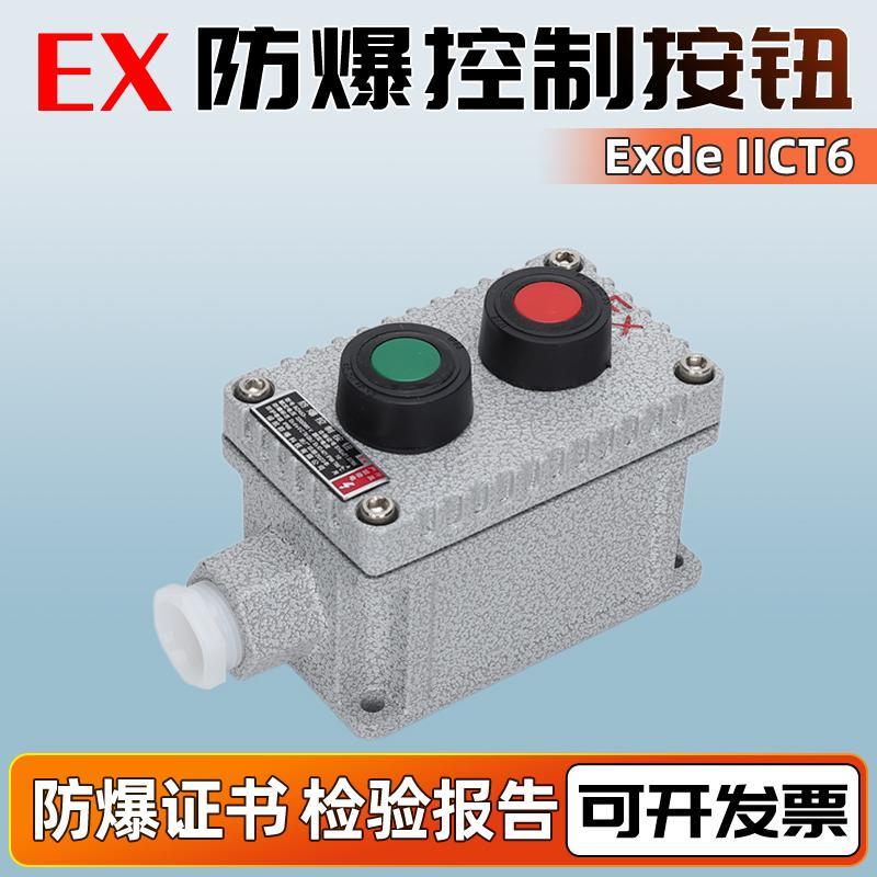 防爆按钮开关 IICT6自复位按钮紧急控制急停2档3档旋钮门禁按钮盒