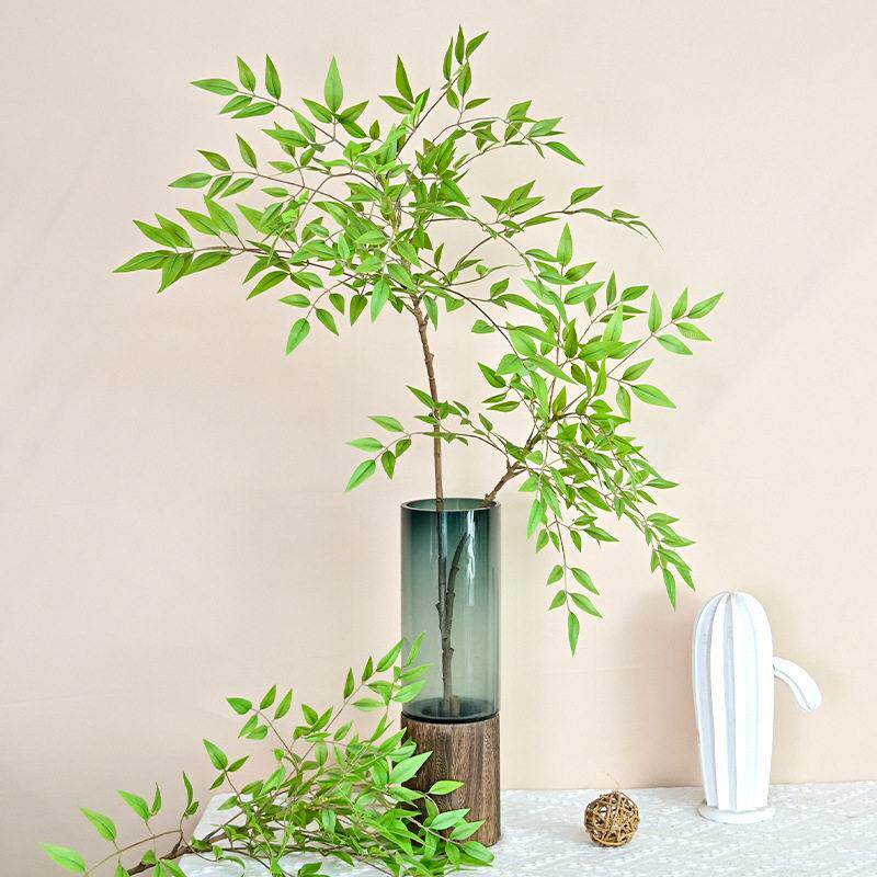 落地绿植彷生南天竹叶假花彷真花摆设客厅装饰服装店橱窗道具美陈
