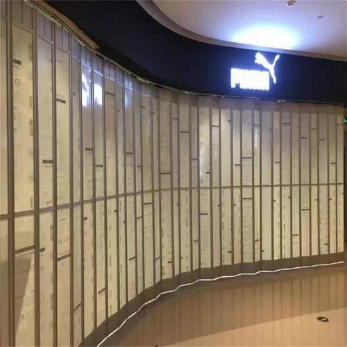 商场推拉式铝合金水晶折叠门水晶折闸门价格优颜色可自定