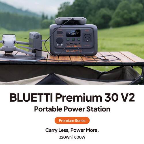 BLUETTI出口欧盟标准户外电源交流发电机机太阳能板车载快速充电