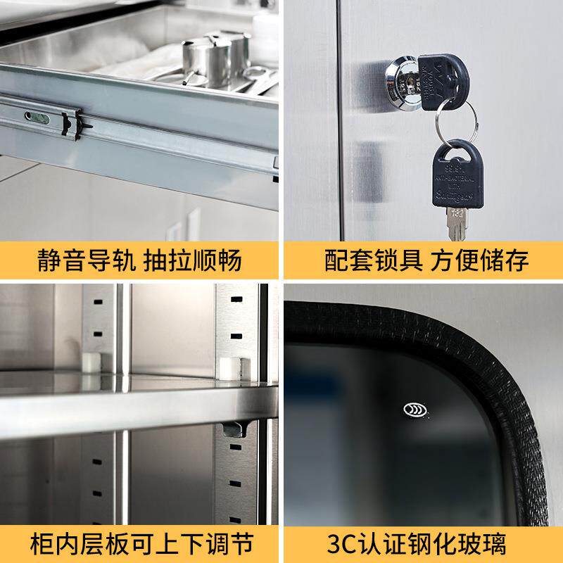 不锈钢矮柜医储下YH668院医疗床头药品柜物工具柜抽桌活动小柜子