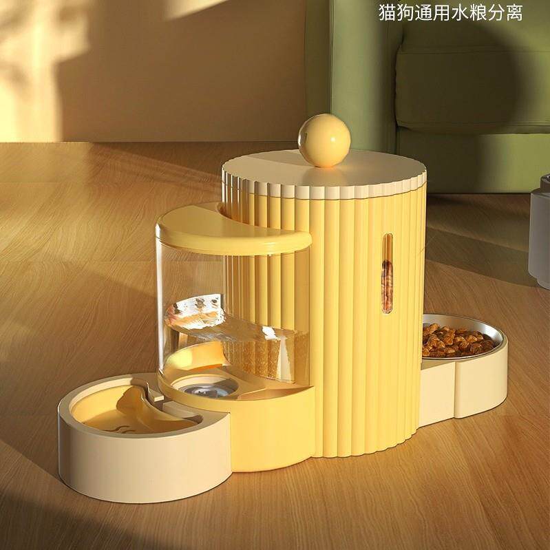 猫碗狗碗自动喂食器饮水水食盆双碗猫咪粮宠物饭碗喝水一体机喂水