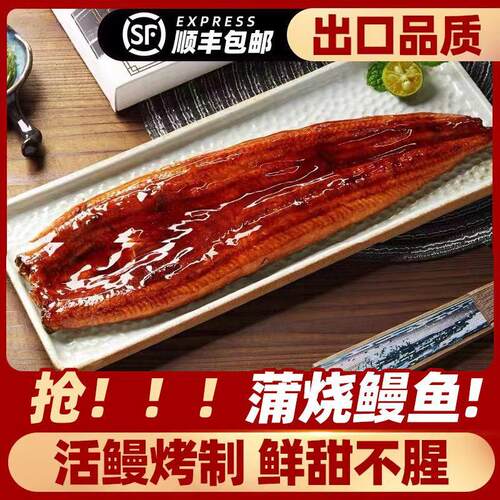 【超大500g条】蒲烧鲲鳗鱼加热即食新鲜网红碳烤活鳗日料河鳗