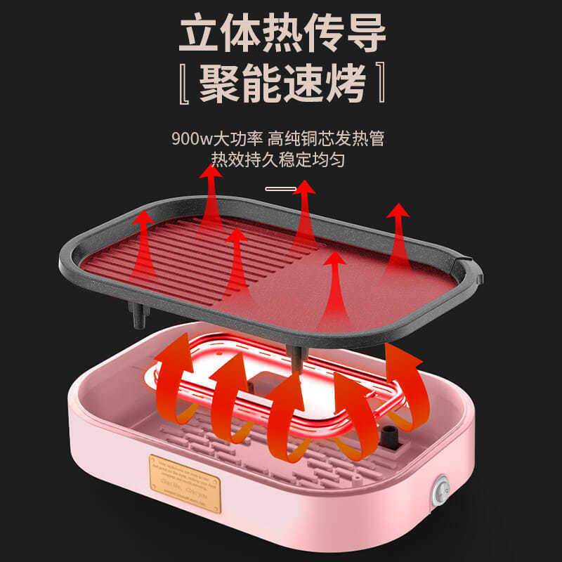 煎锅烤盘一体插电牛排专用麦饭石平底锅不粘煎迷你小电煎蛋烤肉