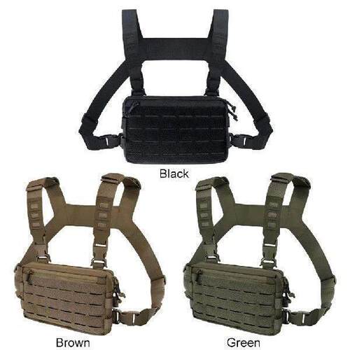1000D Nylon Vest Backpack Fishing Vest Chest Bag Running