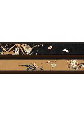 法古jj14043式复中古南洋风极窄长横条版客厅装饰画卧挂画床室头