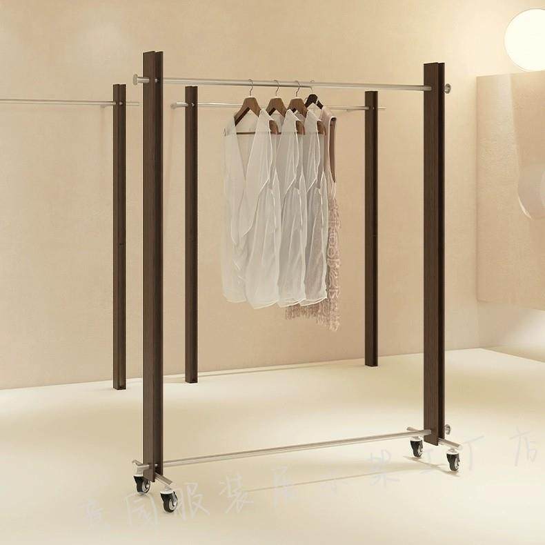 服装店展示架衣架落地立式直播间陈列架木头元素新款中岛架网红,商业/办公家具,服装展示架,淘宝优惠券,粉丝福利购,淘宝优惠卷