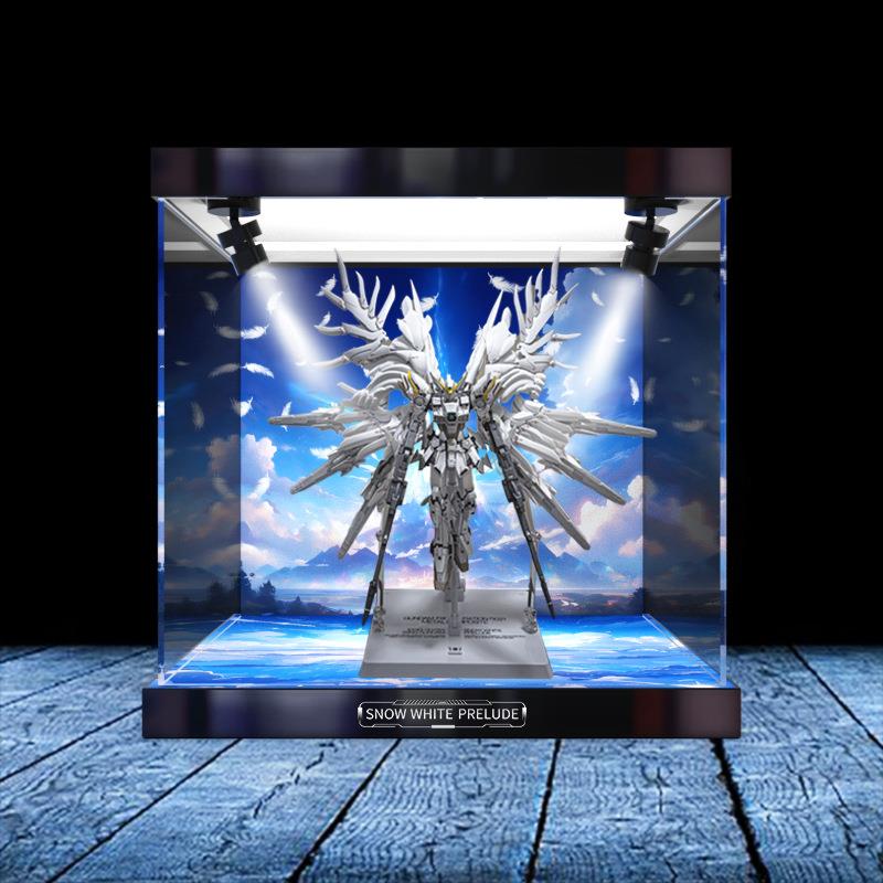 亚克力收纳盒适用白雪姬 日版 万代 飞翼零式改 天使高达模型防尘
