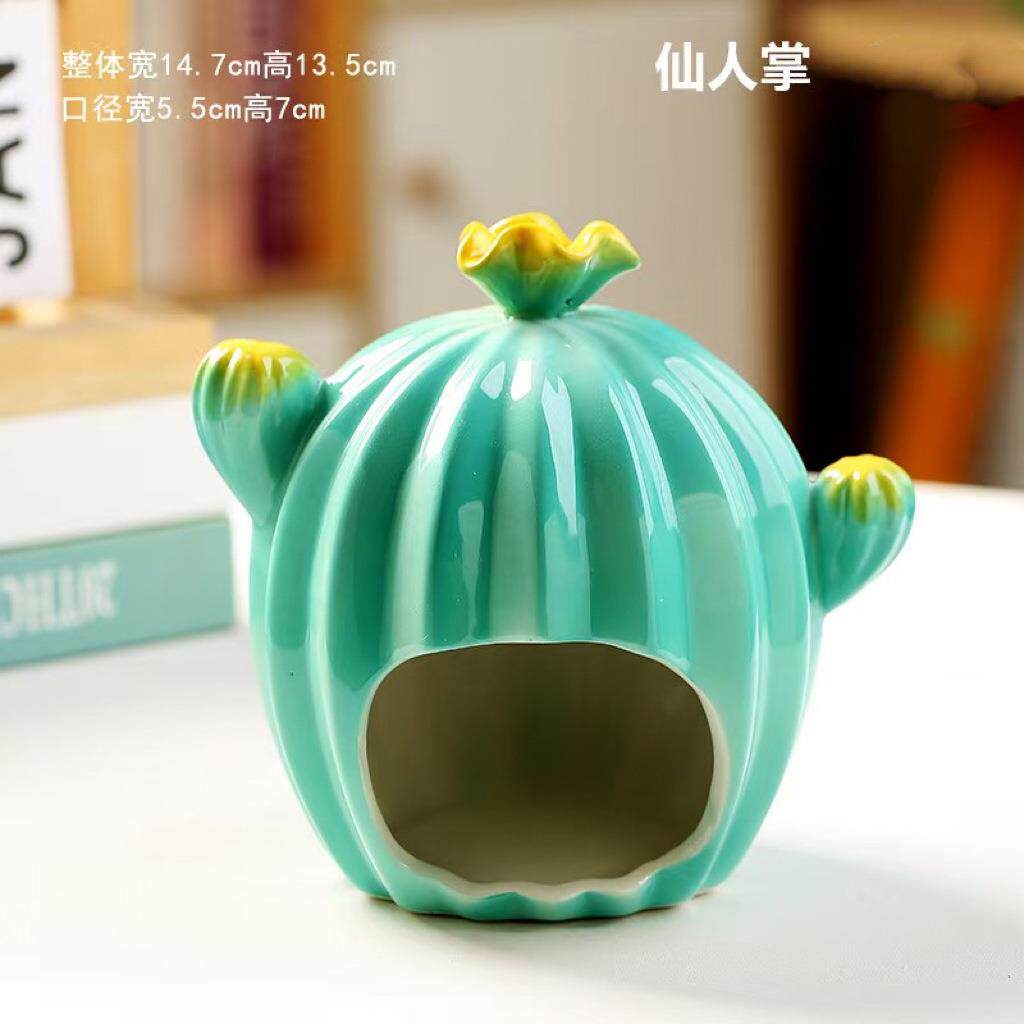 陶瓷仓鼠创意发财猪降温窝睡房夏季降暑冰屋睡屋宠物窝仓鼠躲避屋