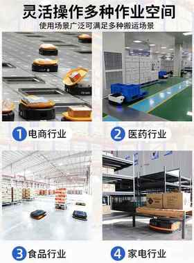 潜伏顶升ag料小车自动智能搬运机器人箱货架SFE库智仓慧仓v储物流