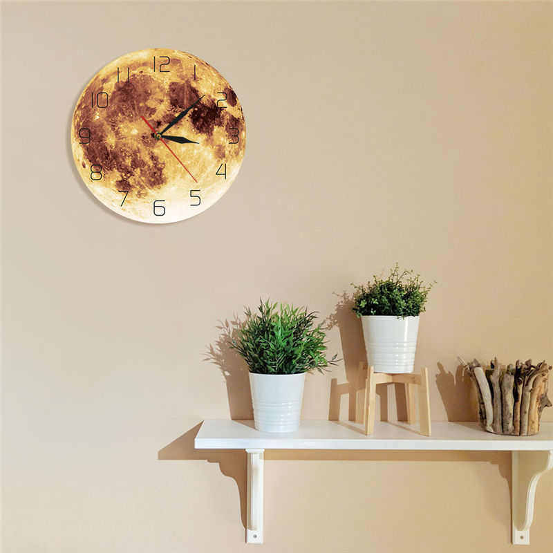时钟墙壁钟儿童黄色月亮现代天宫家居装饰装饰钟挂钟圆房天体,家居饰品,挂钟,淘宝优惠券,粉丝福利购,淘宝优惠卷