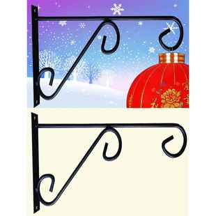 灯笼支架阳台大门口壁挂架户外花蓝鸟笼东西挂挂钩路灯杆铁艺装饰