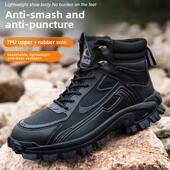 防刺破 防摔 轻型建筑工地 高帮钢头帽 采购产品男劳动保护鞋