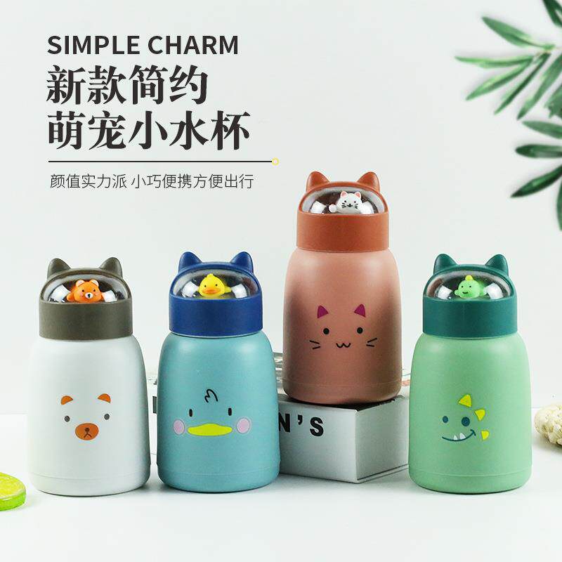 萌宠杯双层玻璃杯子玻璃礼品水杯便携大肚杯广告杯地推小礼物