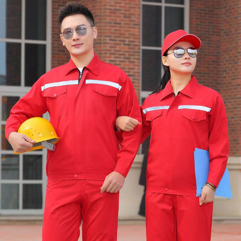 纯反光条工作服套装男短袖夏季薄款长袖电焊电工建筑劳保服定制