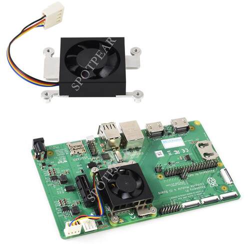 树莓派CM4专用PWM散热风扇30075V/12V低噪音带散热贴
