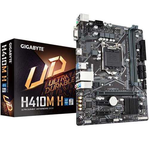技嘉主板H410M-H 台式机电脑PC主板适用英特尔十代CPU i3 10100
