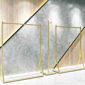 铁艺服装 组合婚纱挂衣架男女货架侧挂架简约陈列架 店展示架落地式