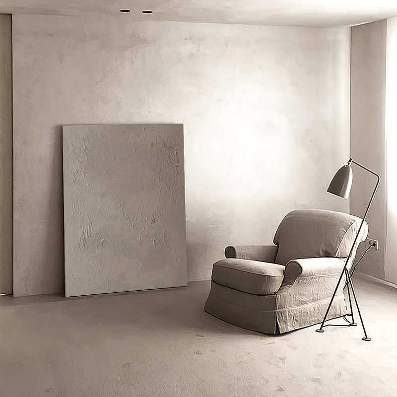 手绘抽象纯色厚肌理油画装饰画现代简约客厅玄关走廊挂画黑白壁画