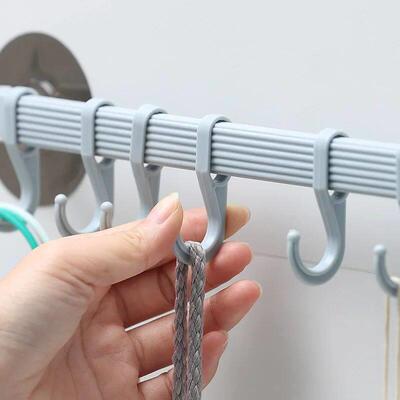 Blue/White/Pink Suction Cup Type Hook 6蓝/白/粉吸盘式挂钩6