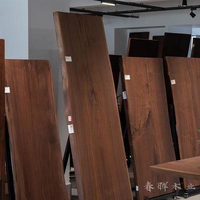 北美黑胡桃木大板茶桌原木禅意茶室茶台老板办公桌书桌实木餐桌子