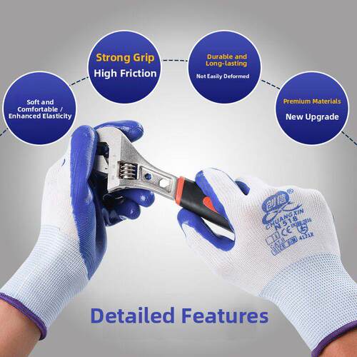 创鑫N518劳保耐磨丁腈橡胶乳胶防水防滑施工现场工作防护胶