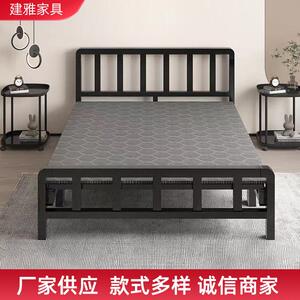 折叠床单人家用成人简约办公室出租屋双人午休铁床加固折叠四折床