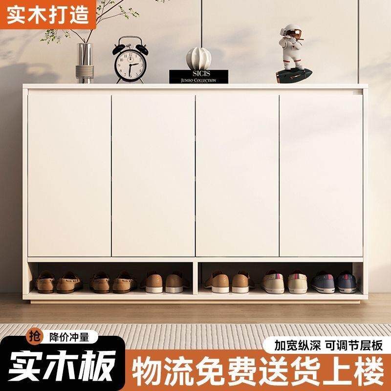实木鞋柜家用门口外楼道入户玄关柜多层储物柜靠墙大容量门厅柜厂