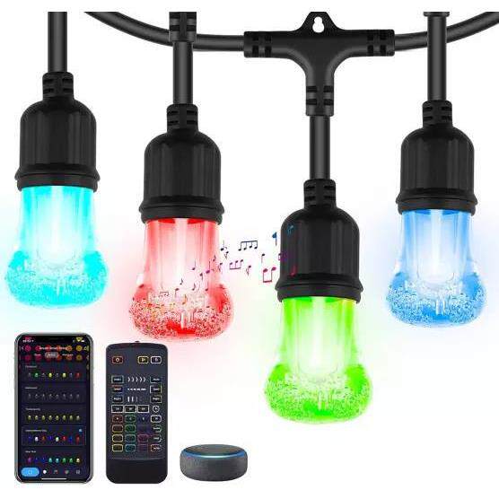 智能灯串万圣节圣诞节发光皮线灯串婚礼派对节日led 灯串