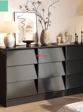 实斗柜木抽屉柜置物柜小边柜卧室床尾客厅收IDC纳柜靠储物九斗墙