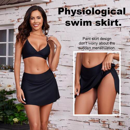 Beach triangle anti light swimming skirt, physiological
