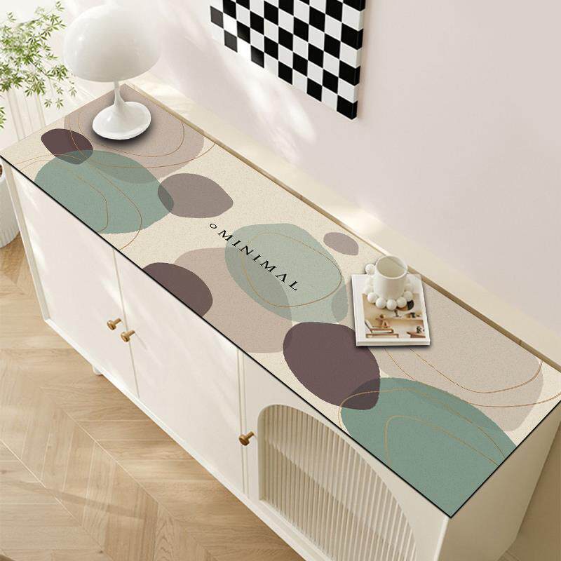 餐边柜桌垫硅藻泥吸水垫玄关桌面垫子可裁剪电视柜桌垫长条保护垫