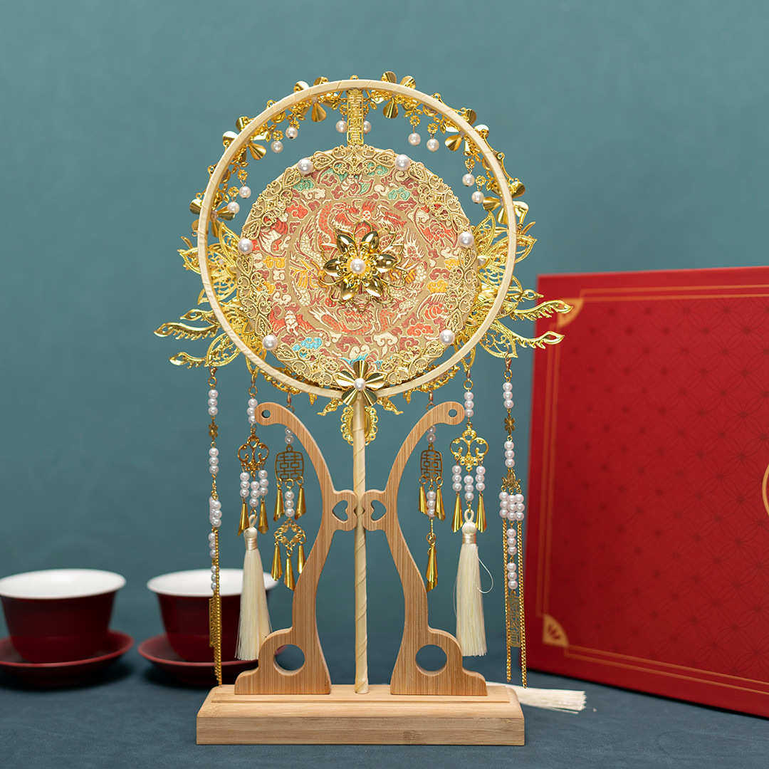 厂家直销新娘团扇中式送闺蜜结婚出嫁遮面扇子成品材料包,居家日用,扇子,淘宝优惠券,粉丝福利购,淘宝优惠卷