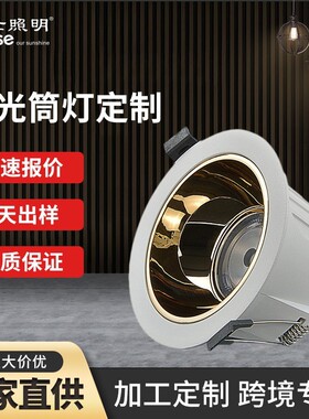 厂家LEDip44防眩光筒灯嵌入式天花灯客厅酒店无主灯照明2.5寸