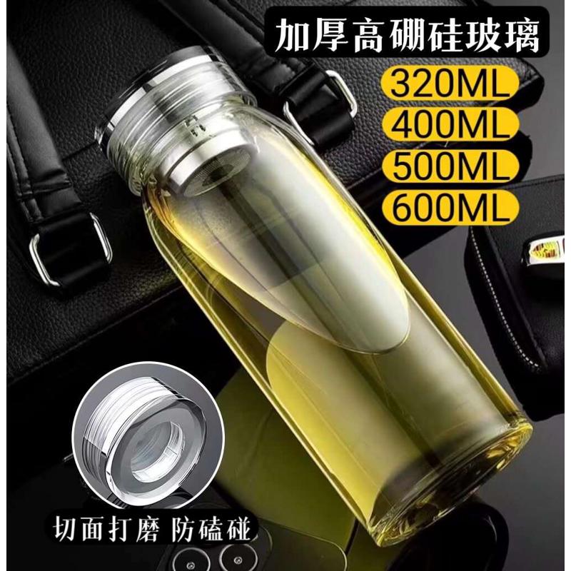 玻璃水杯单层加厚男款简约水晶杯泡茶高硼硅玻璃耐高温喝水杯子女