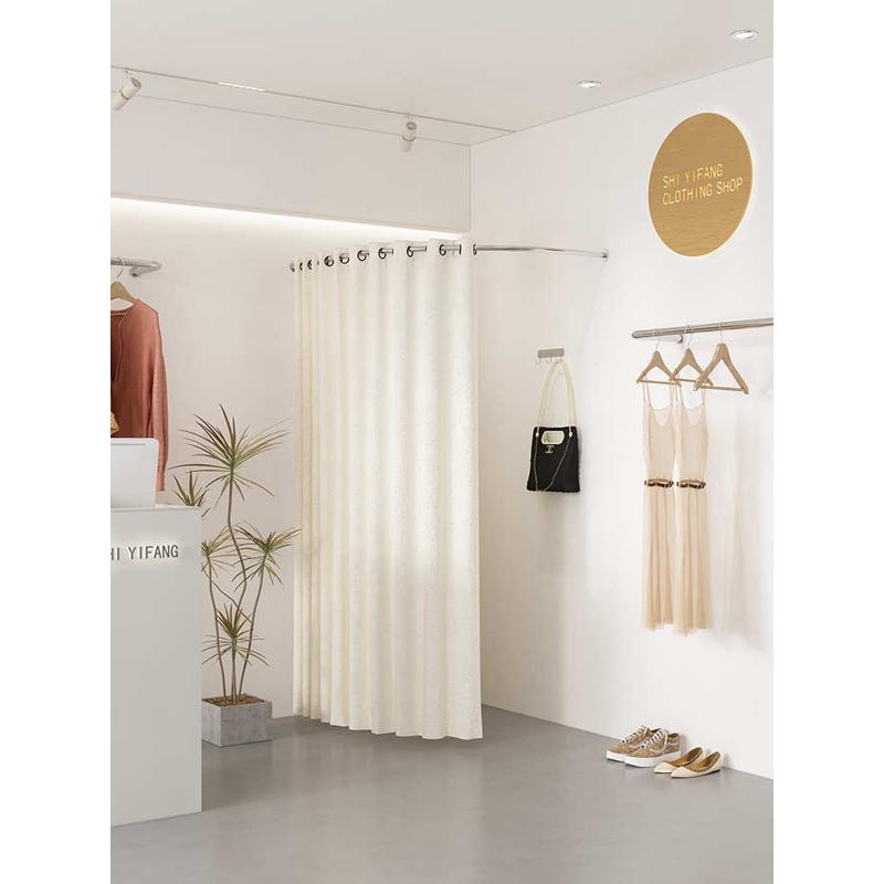 架子C型杆服装店更衣室杆子门帘简易试衣间其他不锈钢