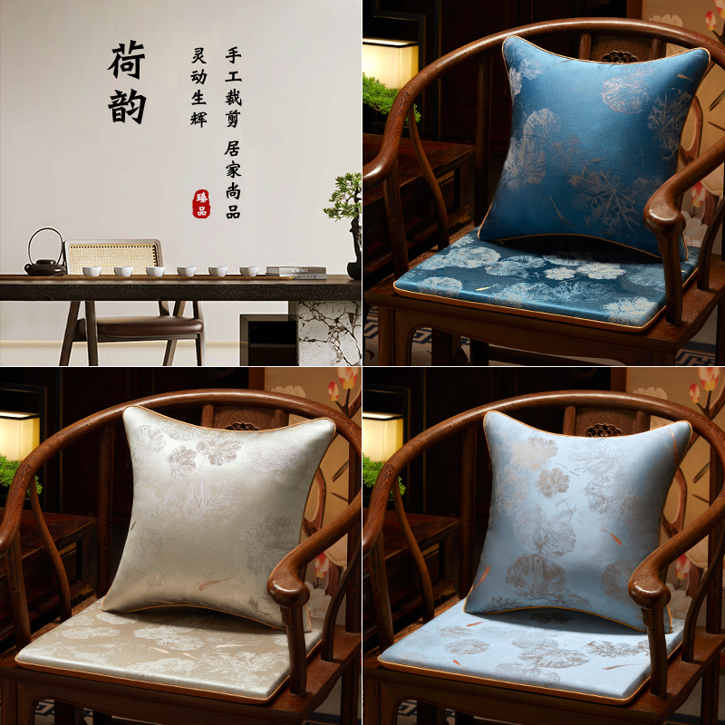 中式实木椅子坐垫红木沙发圈椅太师椅茶台椅垫子座垫定制海绵垫子