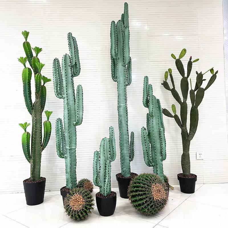 仿真仙人掌盆栽仙人柱塑料仿真仙人球盆景大型热带沙漠绿植摆件