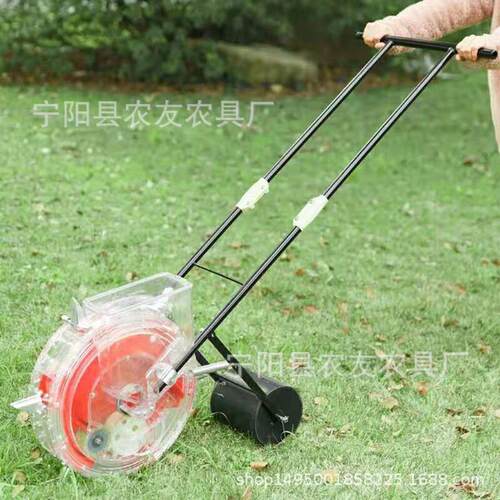 大豆花生玉米棉花手推式滚轮精播机1粒1坑播种盖土播种机