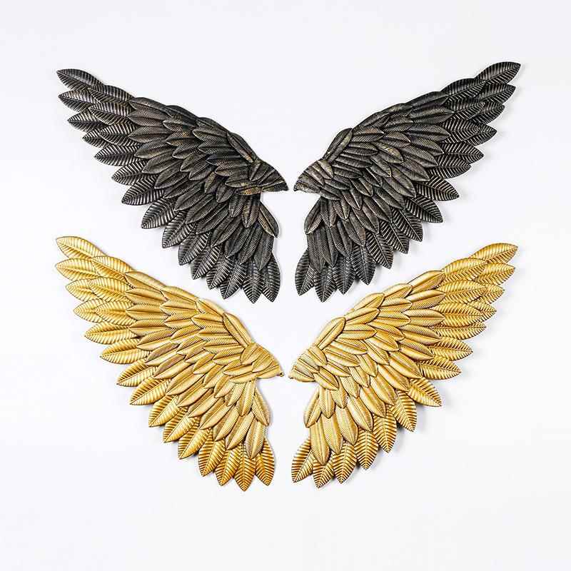 工业风复古铁艺翅膀壁挂酒吧店铺壁饰服装店儿童摄影道具装饰品