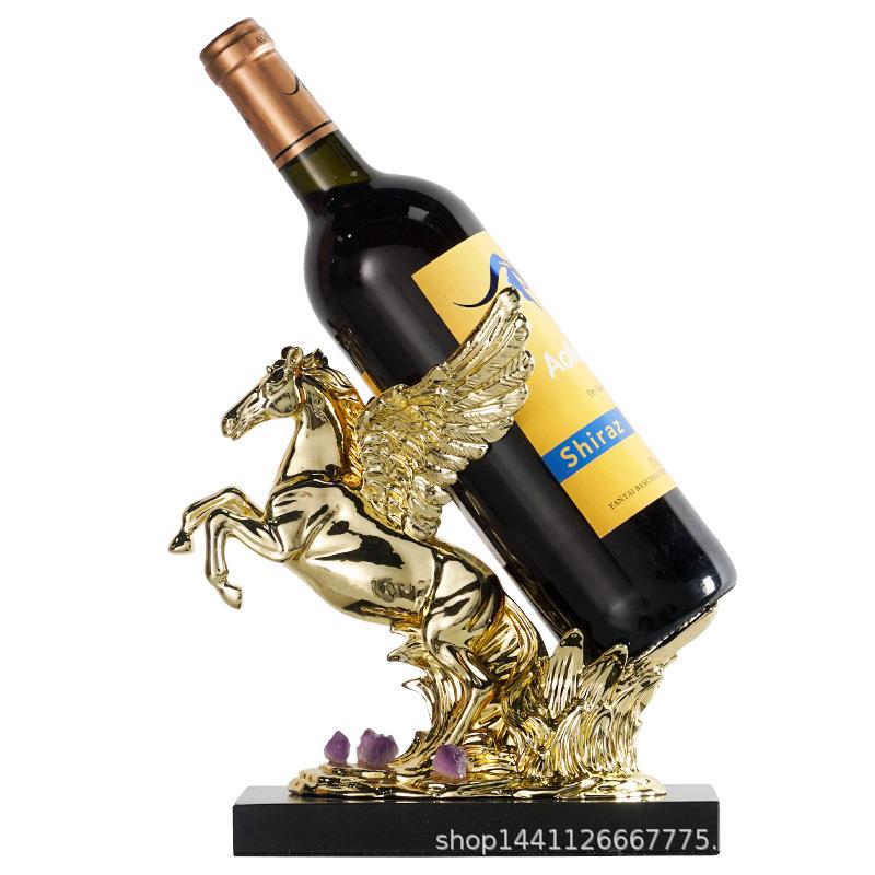 马到成功红酒架摆件客厅酒柜餐边柜轻奢高级感家居饰品乔迁送礼