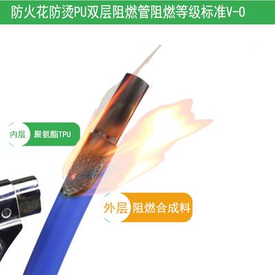 PU双层阻燃管气管8mm防烫防火花pu气管双层pu管替代TRBU型UWS98型