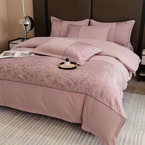 热销水洗磨柔软时尚-轻新款奢精美BK-42106浮雕刺绣四提花毛件套-