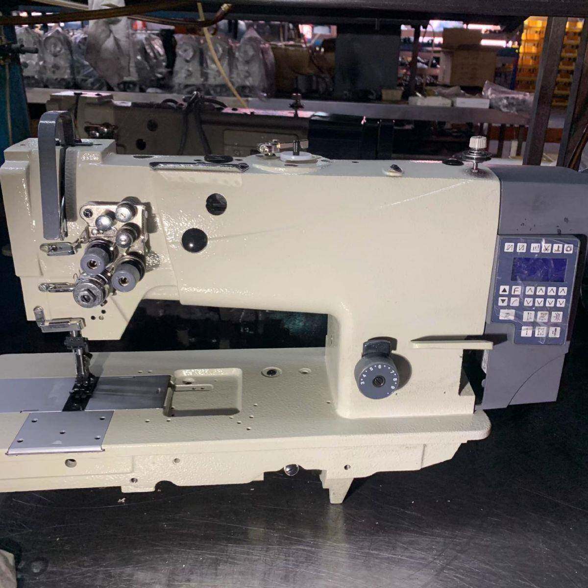 中伟ZW-4420双针送料厚料自动家用缝纫机工业平缝机沙发缝制