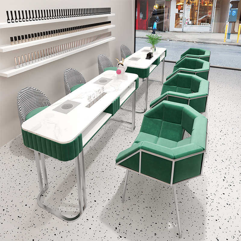 中闽尚品网红轻奢美甲桌椅套装岩板美甲工作台单双三人经济型,商业/办公家具,美甲台,淘宝优惠券,粉丝福利购,淘宝优惠卷