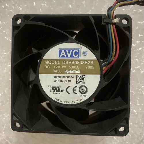 原装AVC 8038 DC12V 5.0A DBPB0838B2S 8厘米4线暴力温控散热风扇